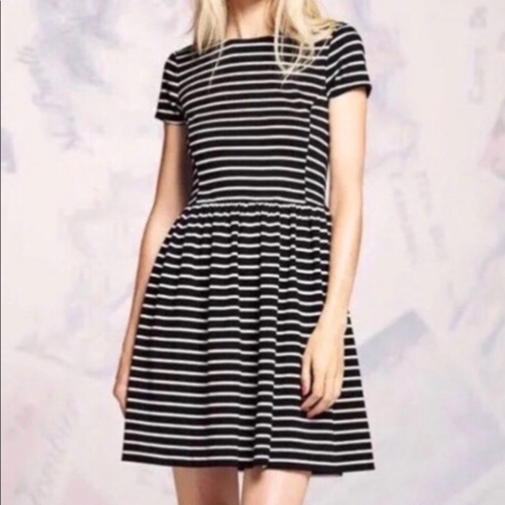 Peter Som designation striped peplum fit dress
